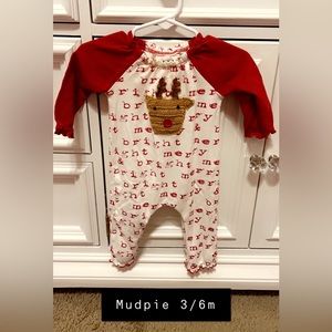 Mudpie Reindeer Romper